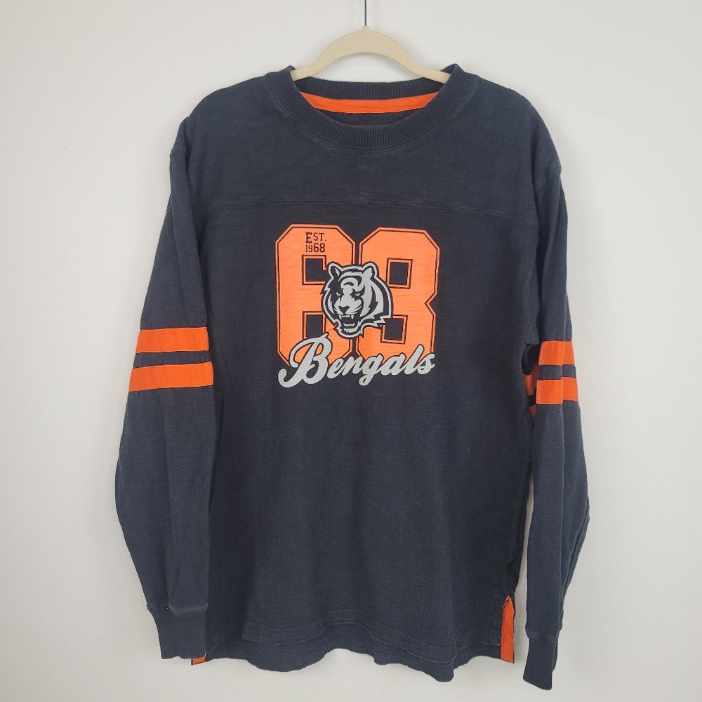 NFL pro line Bengals 68 men's black pull over sweatshirt xl 100% cotton